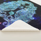 《星座》乙女座ザヴァージン〔占星術の〕十二宮図毛布 シェルパブランケット (3/4)