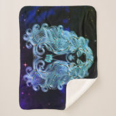 《星座》乙女座ザヴァージン〔占星術の〕十二宮図毛布 シェルパブランケット (正面)