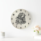 《星座》乙女座ザヴァージン〔占星術の〕十二宮図金ゴールド時計 ラージ壁時計 (ホーム)