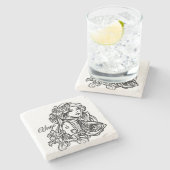 《星座》乙女座ザヴァージン〔占星術の〕十二宮図 ストーンコースター (横)