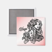 《星座》乙女座ザヴァージン〔占星術の〕十二宮図 マグネット (正面/裏面)
