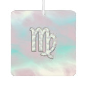 《星座》乙女座スタイリッシュ〔占星術の〕十二宮図サインヌアクーマザーオブパール カーエアーフレッシュナー (正面)