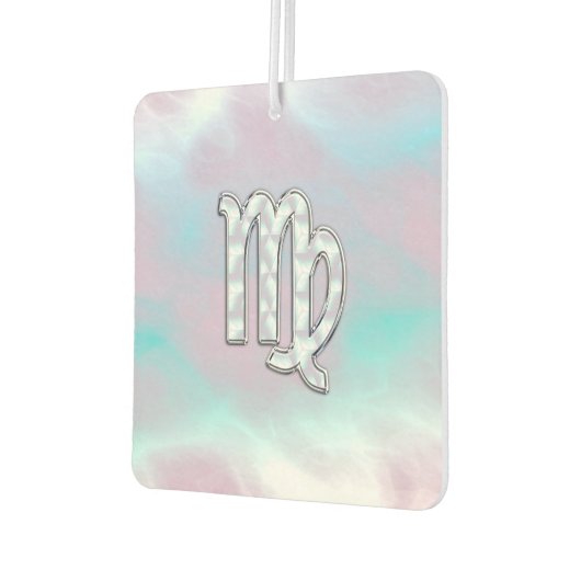 《星座》乙女座スタイリッシュ〔占星術の〕十二宮図サインヌアクーマザーオブパール カーエアーフレッシュナー (左)