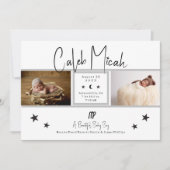 《星座》乙女座スター写真ベビー誕生発表 招待状 (正面)