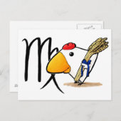 《星座》乙女座チキンハガキ ポストカード (正面/裏面)