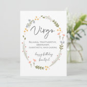 《星座》乙女座ハッピーバースデーカードハートフェルト《星座》乙女座プレゼント シーズンカード (スタンド正面)