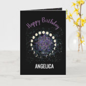 《星座》乙女座ハッピーバースデー金ゴールドサイン&星座 カード (黄色い花)