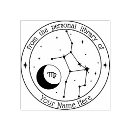 《星座》乙女座パーソナライズされた〔占星術の〕十二宮図印鑑 ラバースタンプ