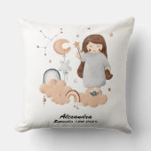 《星座》乙女座ベビー-〔占星術の〕十二宮図署名カスタマイズ可能な子供部屋 クッション (正面)