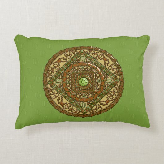 《星座》乙女座マンダラアクセント枕 アクセントクッション (正面)