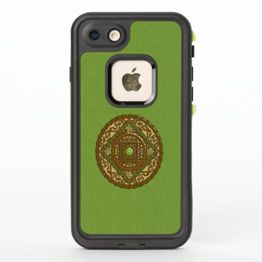 《星座》乙女座マンダラ耐用例 LifeProof iPhoneケース (裏面)