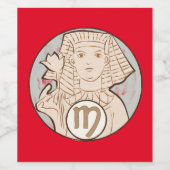 《星座》乙女座ミュシャアールヌーボー ワインラベル (シングルラベル)