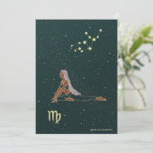 《星座》乙女座ヨガガガール誕生日 カード (スタンド正面)