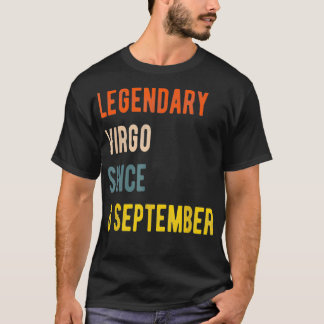 《星座》乙女座レジェンド8から9月ヴィンテージ誕生日19 Tシャツ