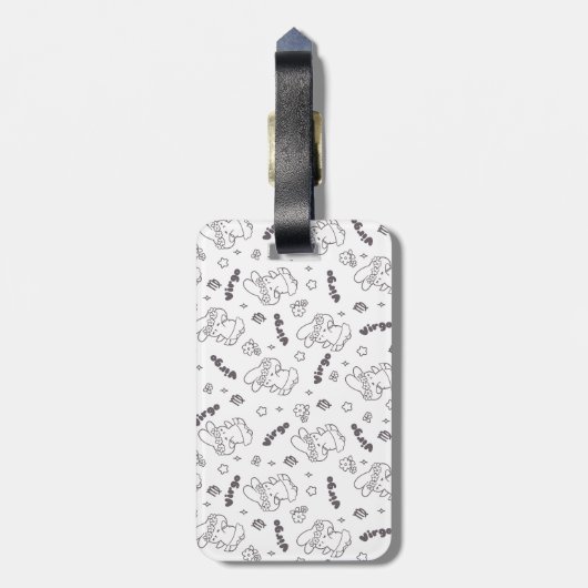 《星座》乙女座ロピトキバニー〔占星術の〕十二宮図シリーズパターンIII ラゲッジタグ (裏面縦)