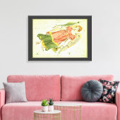 《星座》乙女座ヴァージンヴィンテージコンステレーションウラニア鏡 キャンバスプリント (インサイチュ (リビング))