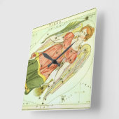 《星座》乙女座ヴァージンヴィンテージコンステレーションウラニア鏡 スクエア壁時計 (傾斜)