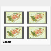 《星座》乙女座ヴァージンヴィンテージコンステレーションウラニア鏡 長方形シール (シート)