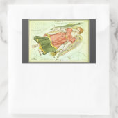 《星座》乙女座ヴァージンヴィンテージコンステレーションウラニア鏡 長方形シール (バッグ)