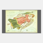 《星座》乙女座ヴァージンヴィンテージコンステレーションウラニア鏡 長方形シール (正面)