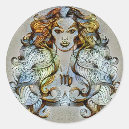 《星座》乙女座ヴェニス ラウンドシール (正面)