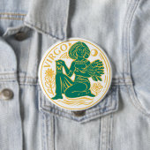 《星座》乙女座上の〔占星術の〕十二宮図の兆候 缶バッジ (インサイチュ)