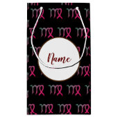 《星座》乙女座占星術パーソナライズされた スモールペーパーバッグ (裏面)