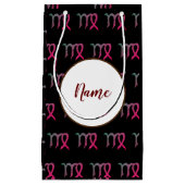 《星座》乙女座占星術パーソナライズされた スモールペーパーバッグ (正面)