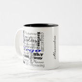 《星座》乙女座占星術占星術〔占星術の〕十二宮図コラージュパターン ツートーンマグカップ (正面左)