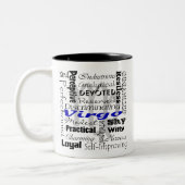 《星座》乙女座占星術占星術〔占星術の〕十二宮図コラージュパターン ツートーンマグカップ (左)