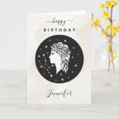 《星座》乙女座占星術〔占星術の〕十二宮図スターサイン占星術大理石 カード (黄色い花)