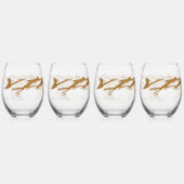 《星座》乙女座反射 ステムなしワイングラス (正面)