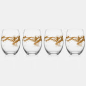 《星座》乙女座反射 ステムなしワイングラス (左)