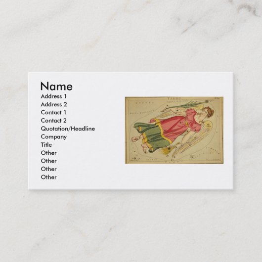 《星座》乙女座名刺 名刺 (正面)