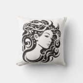 《星座》乙女座女性ポートレート クッション (正面)