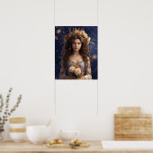 《星座》乙女座女性ポ占星術のスター ポスター (キッチン)