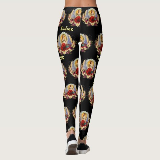 《星座》乙女座威厳がある9月誕生日〔占星術の〕十二宮図名前をカスタムする レギンス (裏面)