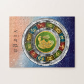 《星座》乙女座威厳がある(23~9月22日)。〔占星術の〕十二宮図シンボルや象徴。 ジグソーパズル (横)