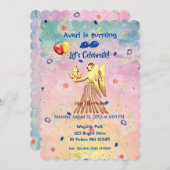 《星座》乙女座威厳がある(23~9月22日)誕生日 招待状 (正面/裏面)