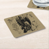 《星座》乙女座徴候の星座ヘベリアス1690 スクエアペーパーコースター (アングル)