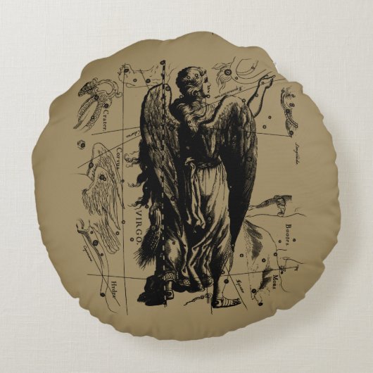 《星座》乙女座徴候の星座ヘベリアス1690 ラウンドクッション (裏面)