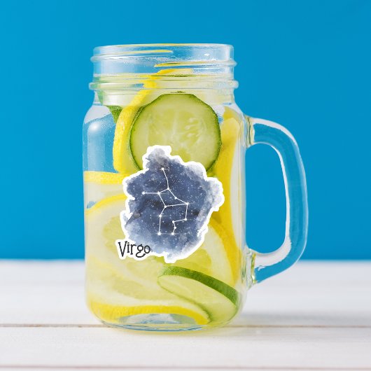 《星座》乙女座星の夜の星座カスタムのカット シール