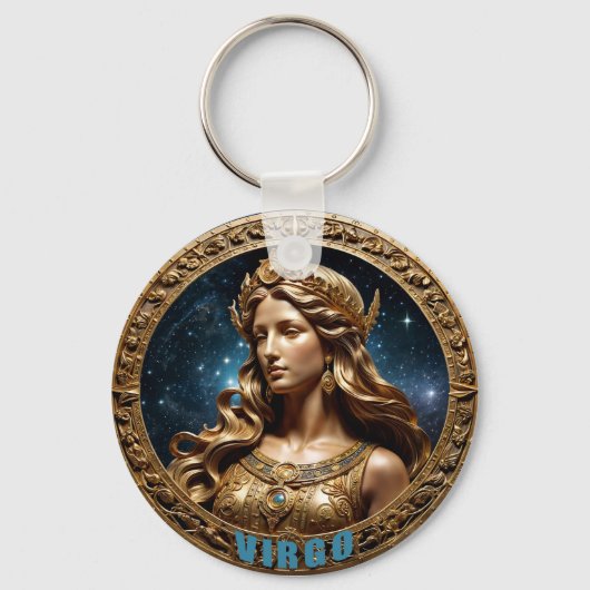 《星座》乙女座星占い徴候 キーホルダー (正面)