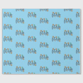 《星座》乙女座星印ラッピング紙青い背景 ラッピングペーパー (フラット)