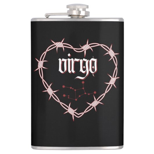 《星座》乙女座星座ゴシックダーク天エギー フラスク (正面)