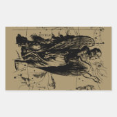 《星座》乙女座星座ヘベリアスのエッチングスタイル 長方形シール (正面)