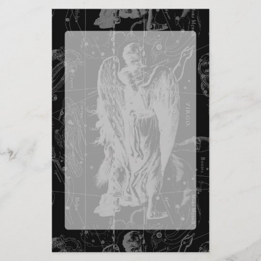 《星座》乙女座星座ヘベリアス1690オンブラック 便箋 (正面)