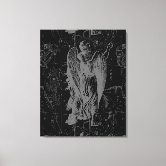 《星座》乙女座星座ヘベリアス1690ヴィンテージ キャンバスプリント (正面)