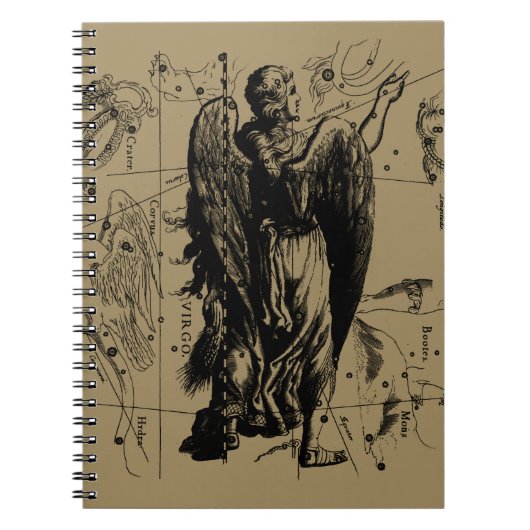 《星座》乙女座星座ヘベリアス1690年8月23日9月22日 ノートブック (正面)