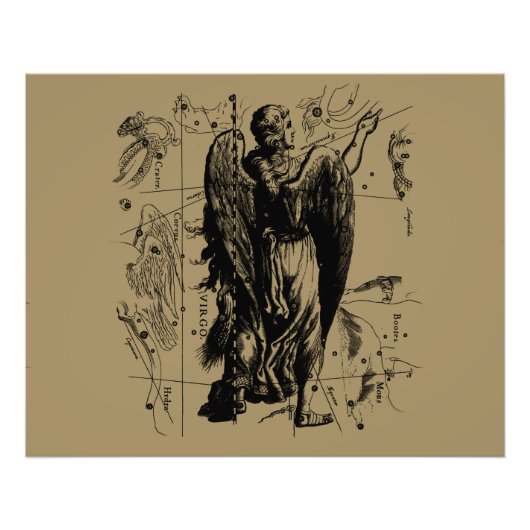 《星座》乙女座星座ヘベリアス1690年8月23日9月22日 フォトプリント            (正面)